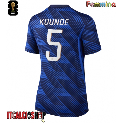 Francia Jules Kounde #5 Prima Maglia Femmina Mondiali 2026 Manica Corta